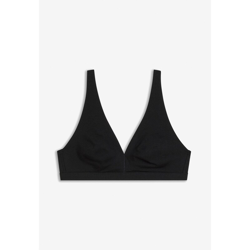 bonprix Podprsenka bralette bez kostíc s bio bavlnou, farba čierna 57156334