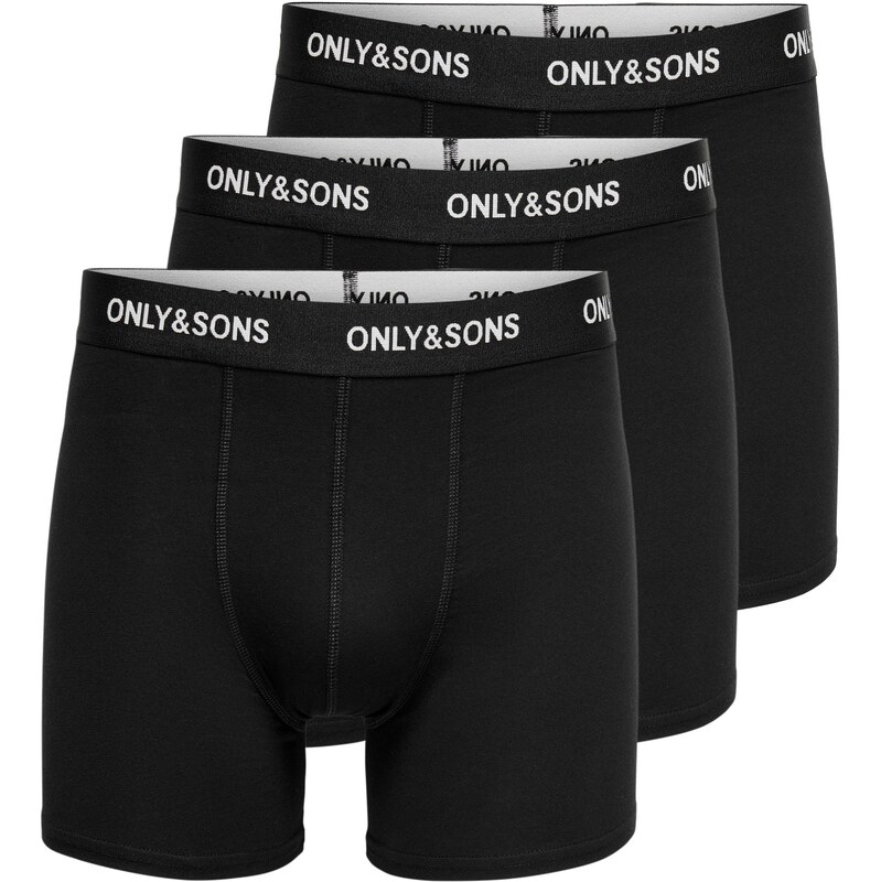 Only & Sons Boxerky ONSFitz svetlosivá / čierna / biela 59644124
