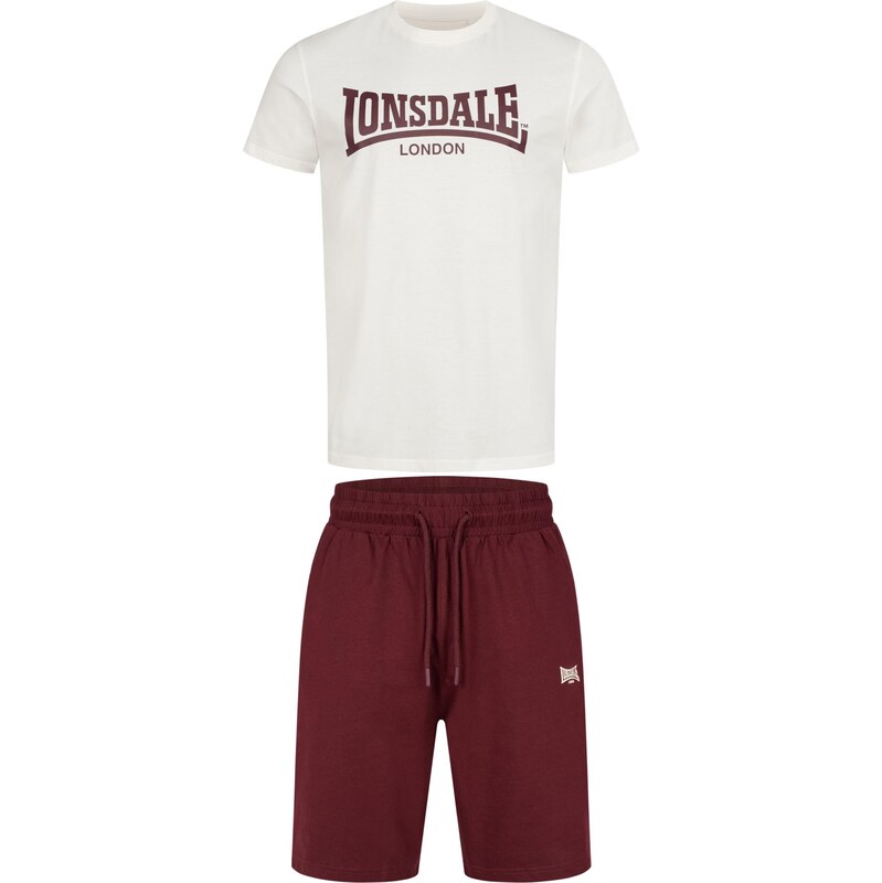 LONSDALE Joggingová súprava nebielená / burgundská 67631275