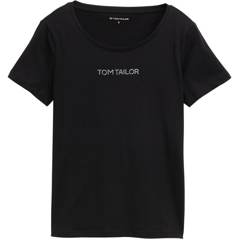 TOM TAILOR Tričko čierna / strieborná 67631327