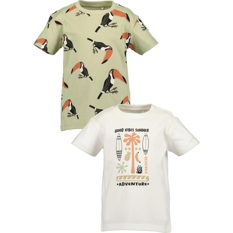 BLUE SEVEN Tričko mätová / oranžová / čierna / biela 67631356