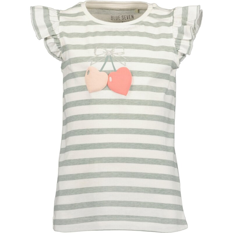 BLUE SEVEN Tričko pastelovo zelená / ružová / ružová / šedobiela 67631369