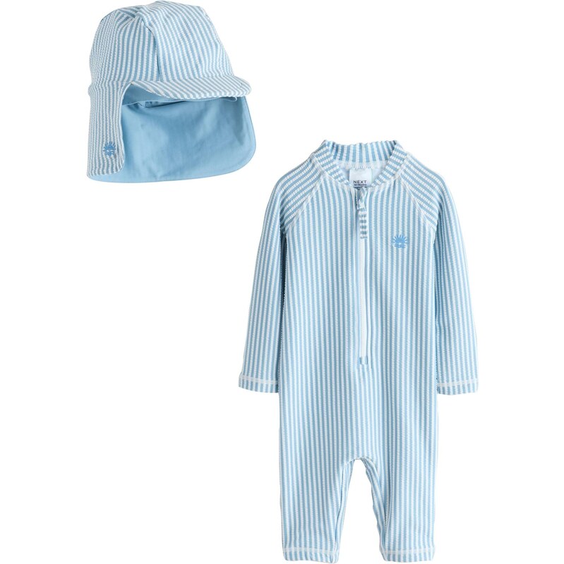 Next Športové plavky svetlomodrá / prírodná biela 67631604