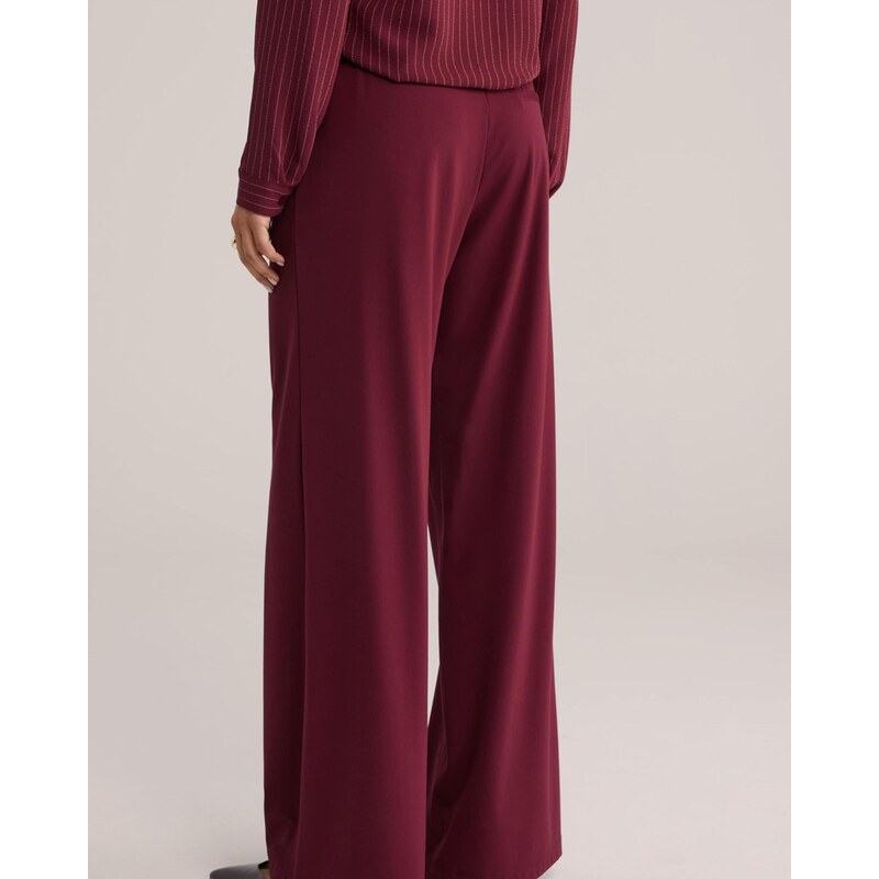 WE Fashion Plisované nohavice vínovo červená 67631646