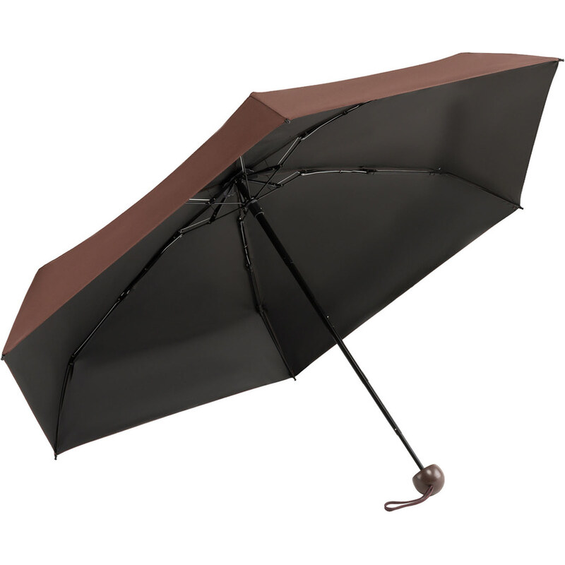Skladací mini cestovný dáždnik hnedý Peterson 67628883