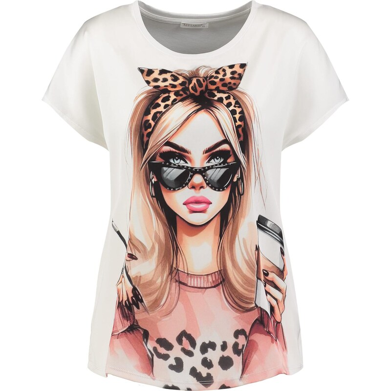 Key Largo Tričko Girl telová / pastelovo červená / čierna / prírodná 67631691