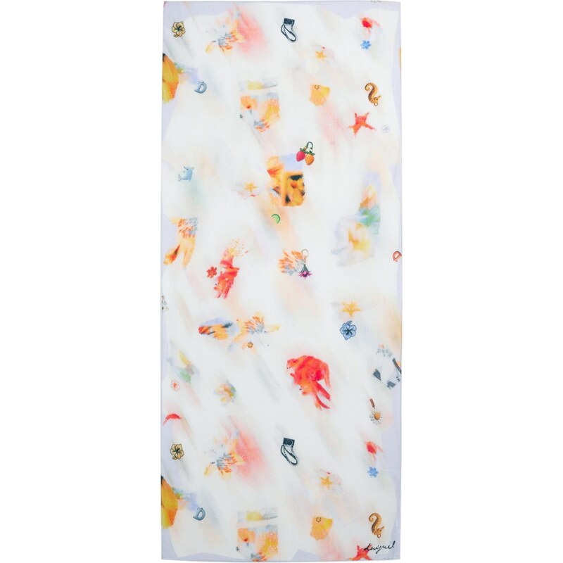 Desigual Šál modrá / koňaková / červená / biela 67631704