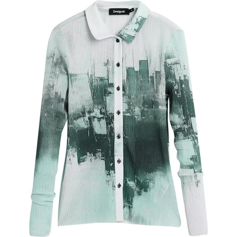 Desigual Blúzka pastelovo zelená / tmavozelená 67631705