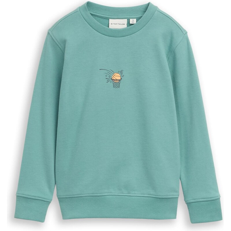 TOM TAILOR Mikina citrónová / mätová / čierna 67631718