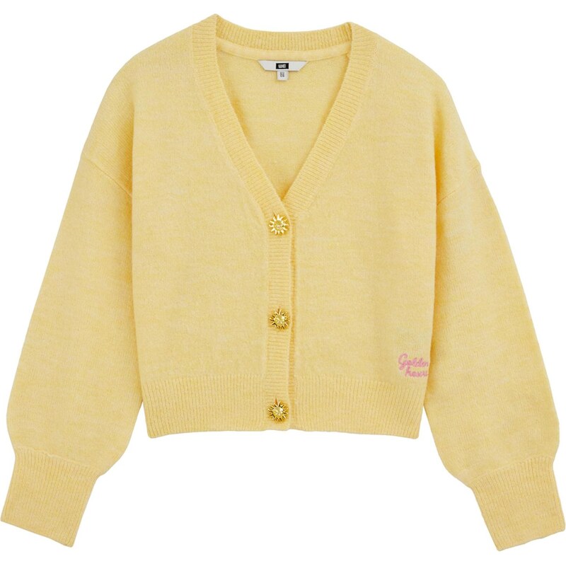 WE Fashion Kardigán citrónová / staroružová 67631729