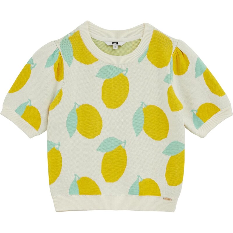 WE Fashion Sveter slonová kosť / tyrkysová / citrónová 67631738