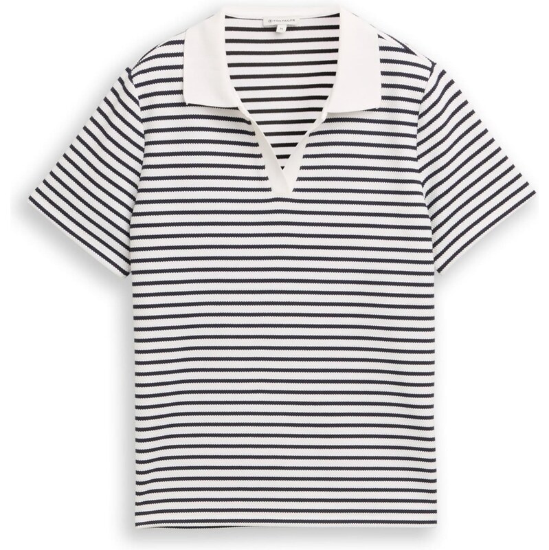 TOM TAILOR Tričko námornícka modrá / biela 67631828