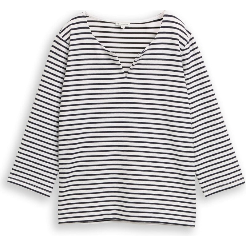 TOM TAILOR Tričko námornícka modrá / biela 67631832