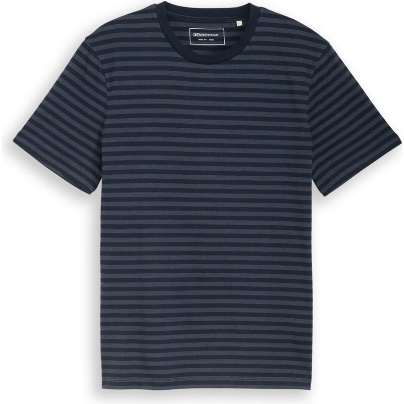 TOM TAILOR DENIM Tričko námornícka modrá / zafírová 67631844