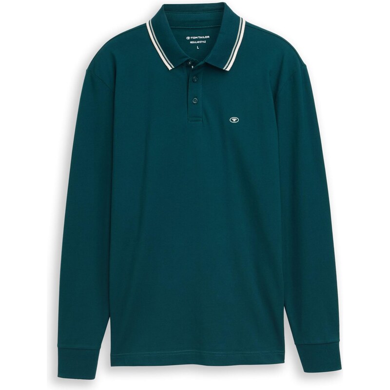 TOM TAILOR Tričko tmavozelená / biela 67631846