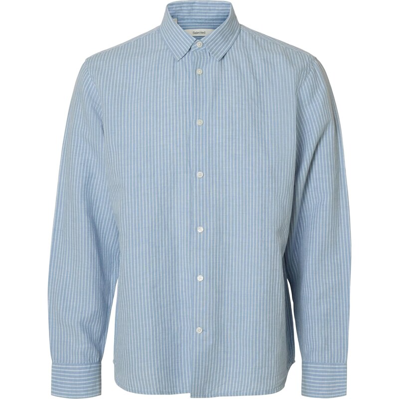 SELECTED Košeľa SLHCLAY svetlomodrá / biela 67631896