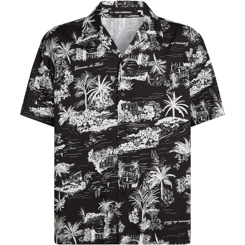 Karl Lagerfeld Košeľa sivá / čierna / biela 67631943