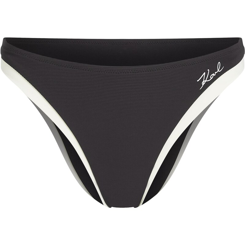 Karl Lagerfeld Bikinové nohavičky čierna / šedobiela 67631962