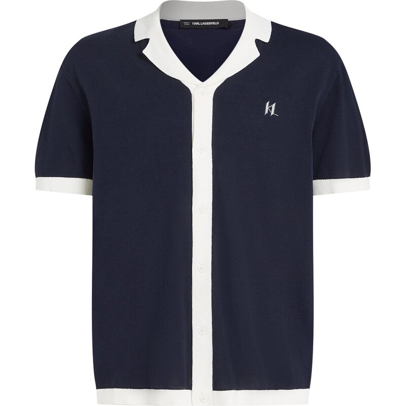 Karl Lagerfeld Sveter námornícka modrá / biela 67631987