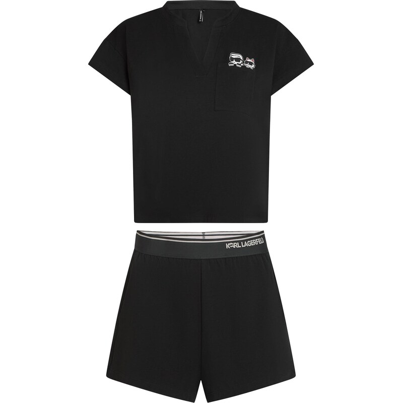 Karl Lagerfeld Pyžamo Ikon kurzes čierna 67631991