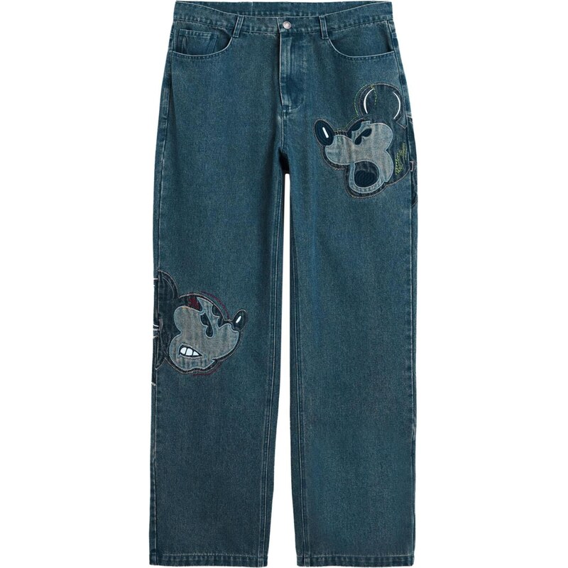 Desigual Džínsy Mickey modrá 67632013
