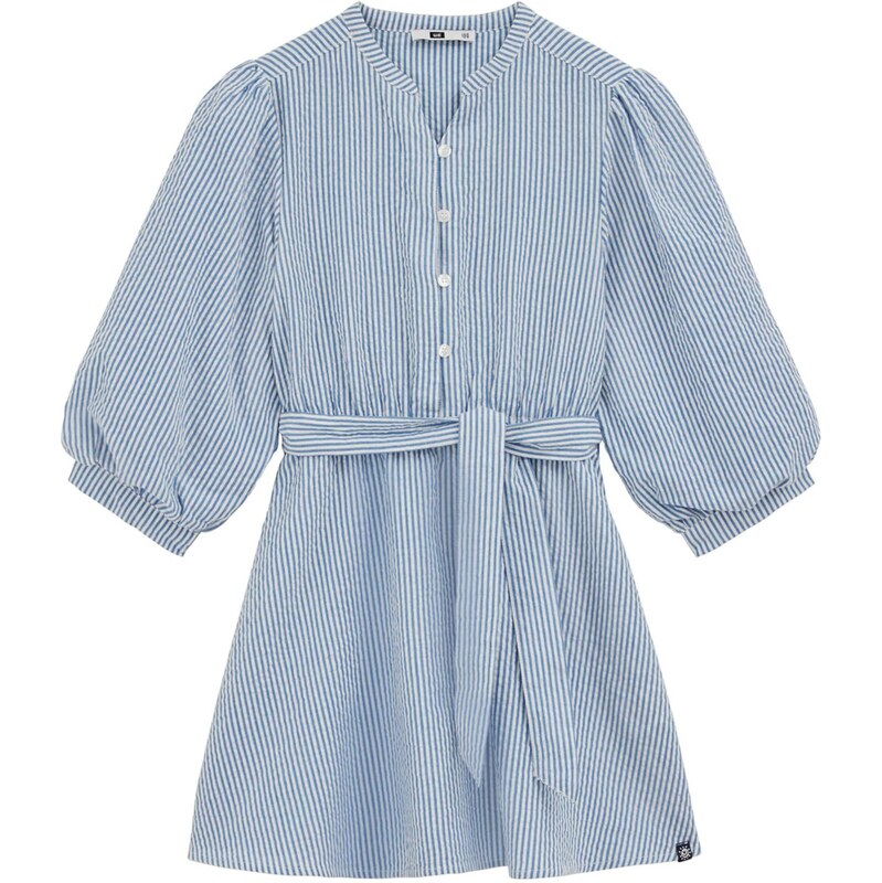 WE Fashion Šaty svetlomodrá / biela ako vlna 67632020