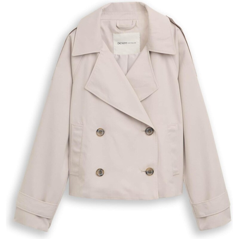 TOM TAILOR DENIM Prechodný kabát sivobéžová 67632056