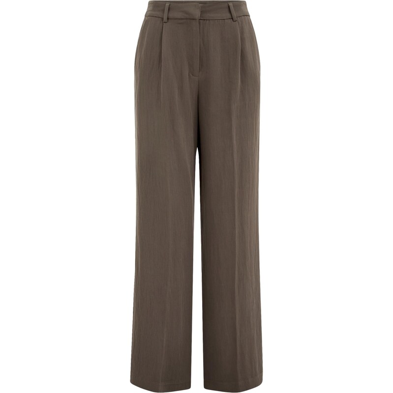 WE Fashion Plisované nohavice farby bahna 67632064