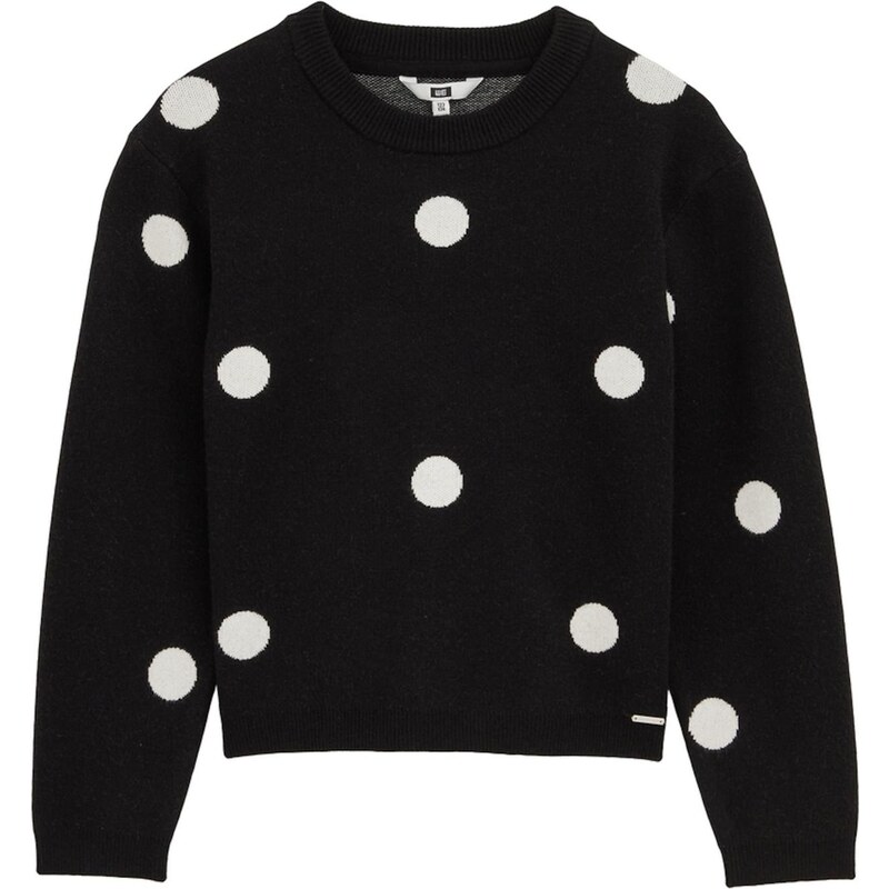 WE Fashion Sveter čierna / biela 67632080