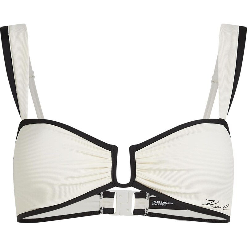 Karl Lagerfeld Bikinový top krémová / čierna 67632101