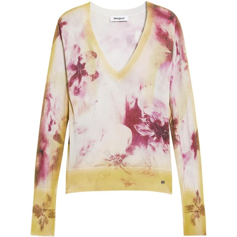 Desigual Sveter žltá / ružová / biela 67632135