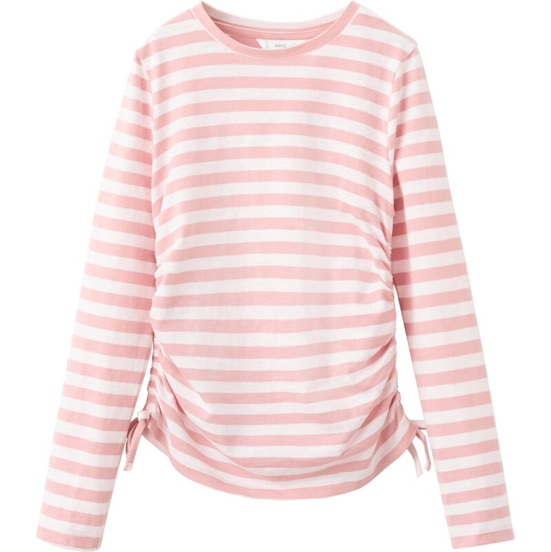 MANGO KIDS Tričko GAT ružová / biela 67632105