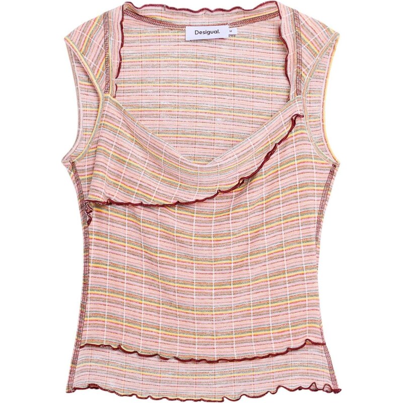 Desigual Tričko zmiešané farby / ružová 67632157