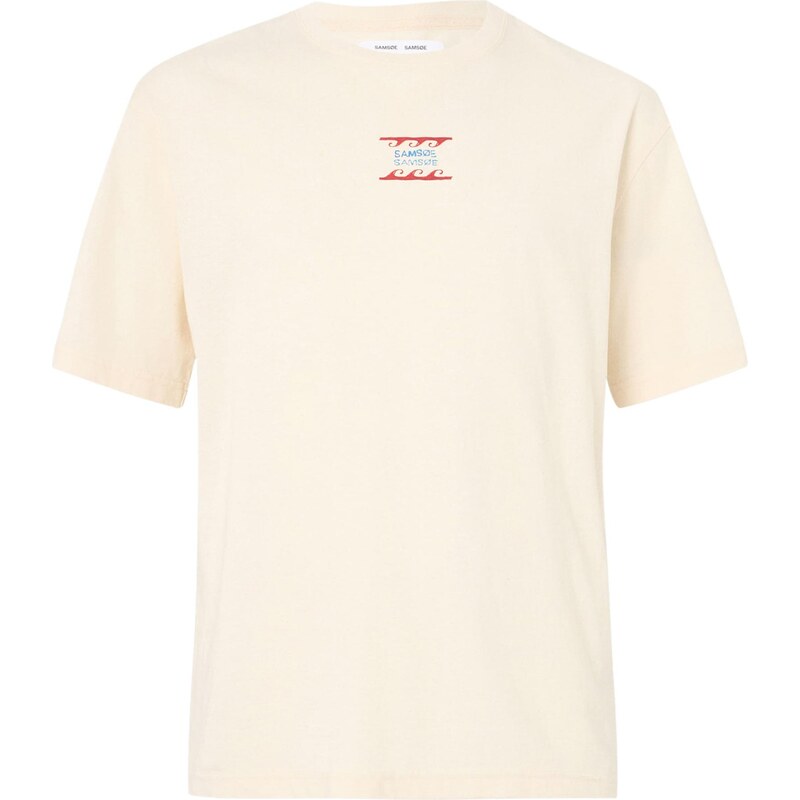 Samsøe Samsøe Tričko Sagergei krémová / svetlomodrá / karmínovo 67632217