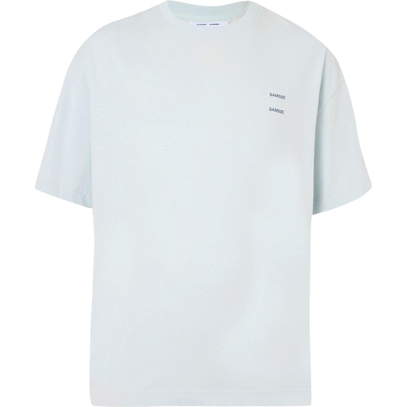 Samsøe Samsøe Tričko Joel pastelovo modrá 67632218