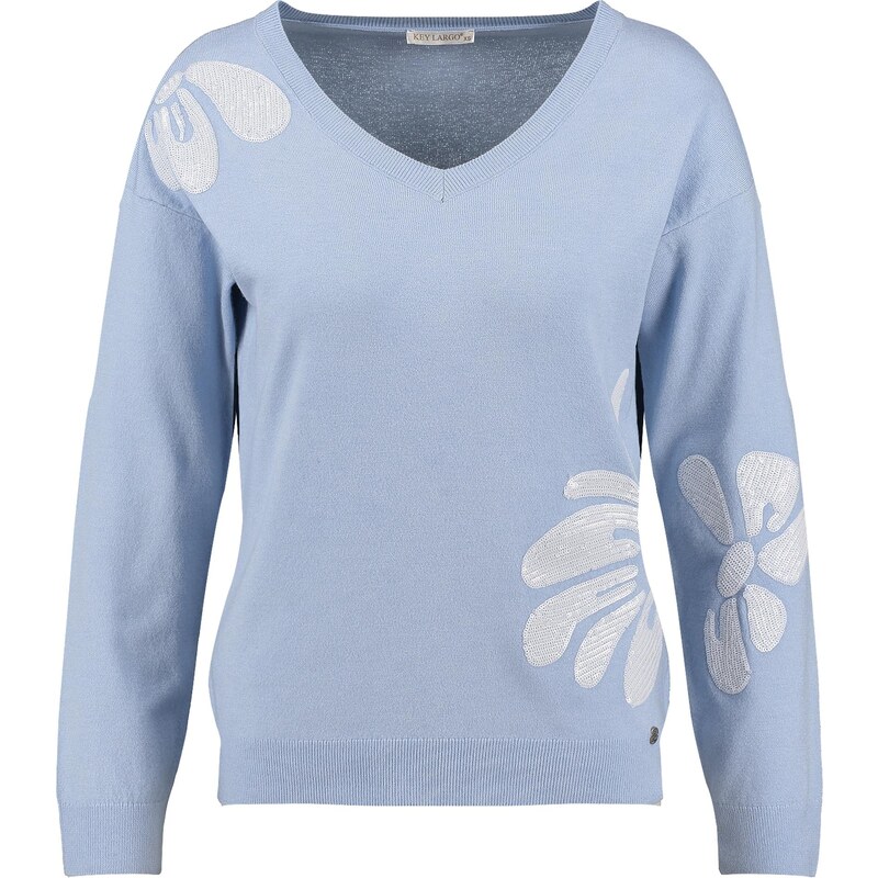 Key Largo Sveter Cruise pastelovo modrá / biela 67632282