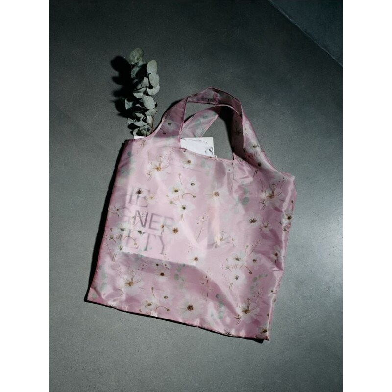 Sinsay - Nákupná taška s potlačou - pastelová ružová 67629302