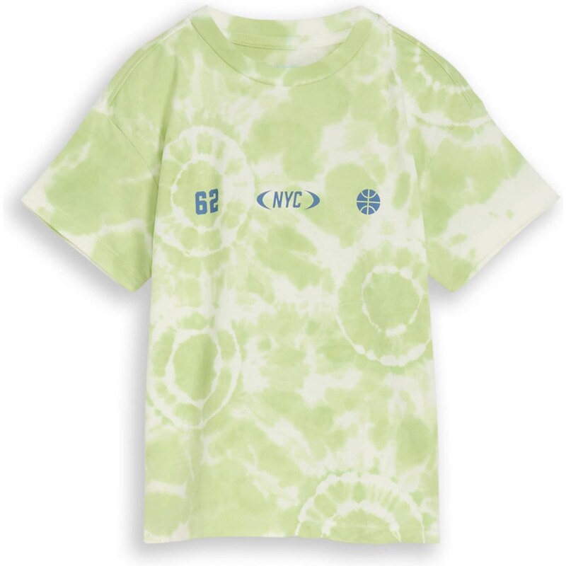 TOM TAILOR Tričko svetlozelená / šedobiela 67632323