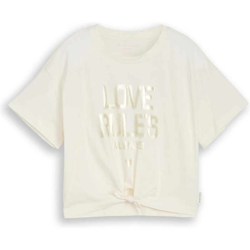 TOM TAILOR Tričko zlatá / biela 67632328