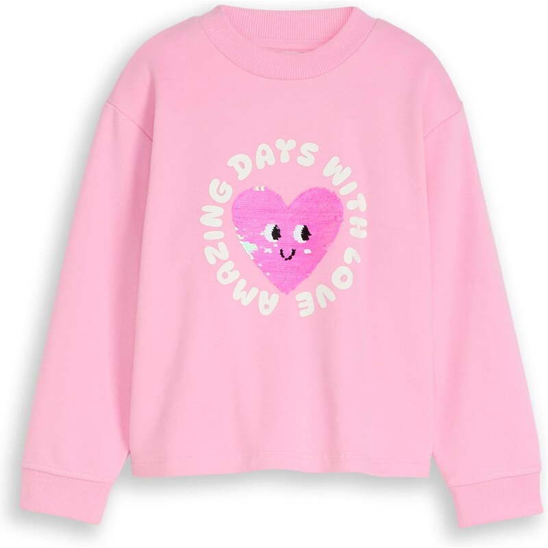 TOM TAILOR Mikina ružová / svetloružová / čierna / biela 67632320