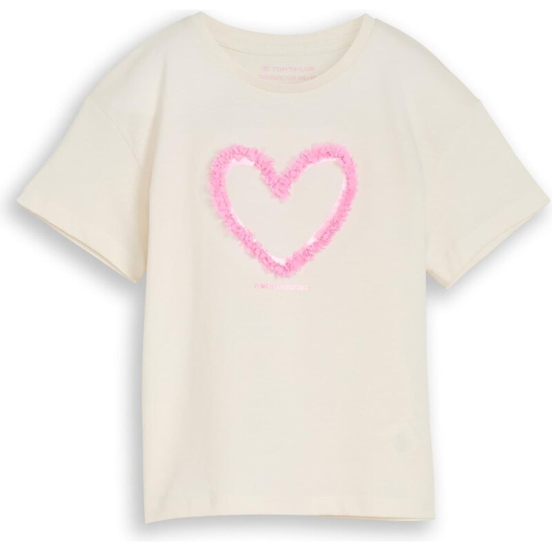 TOM TAILOR Tričko ružová / biela 67632327