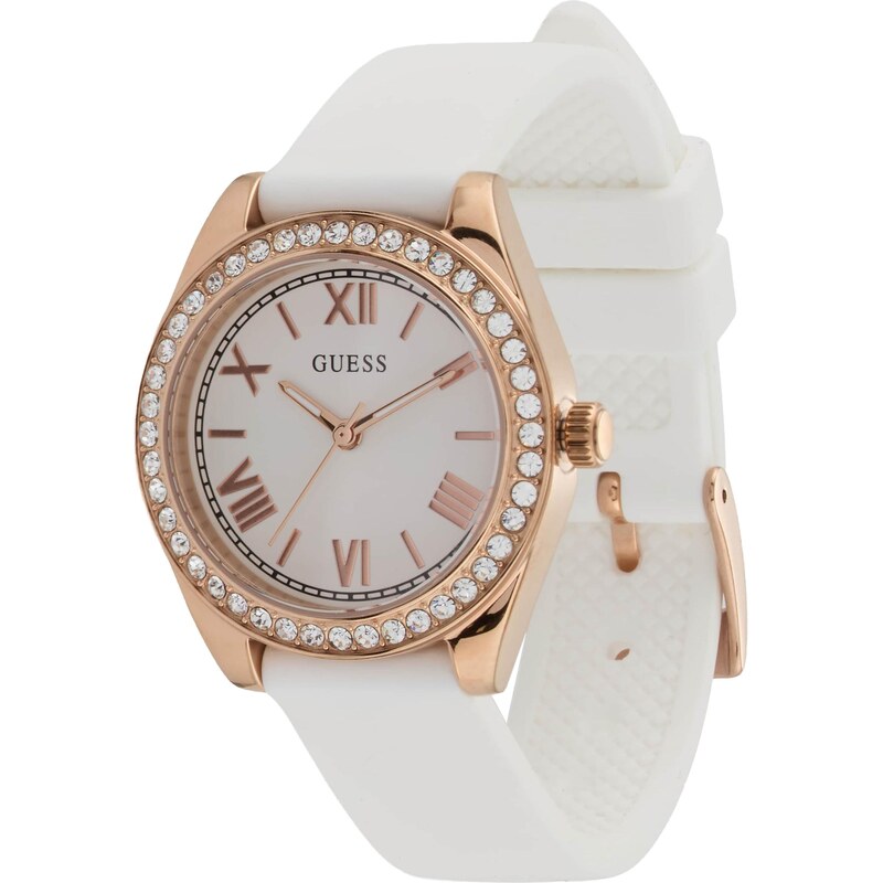 GUESS Analógové hodinky MINI LUNA ružové zlato / biela 67632339