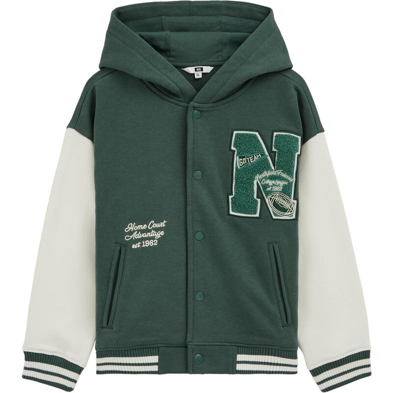 WE Fashion Prechodná bunda zelená / tmavozelená / biela 67632369