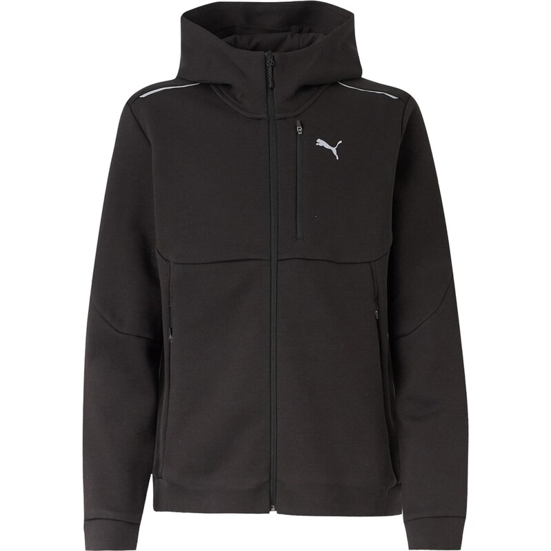 PUMA Športová mikina so zipsom PUMATECH čierna 67632423