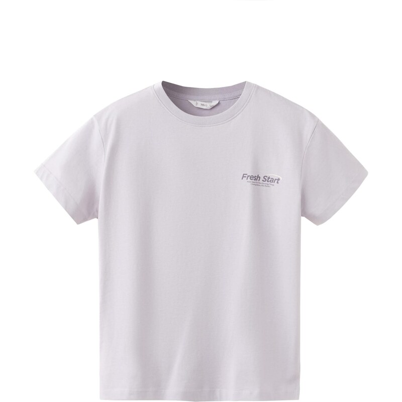 MANGO TEEN Tričko FRESH orgovánová / tmavofialová / biela ako vlna 67632466