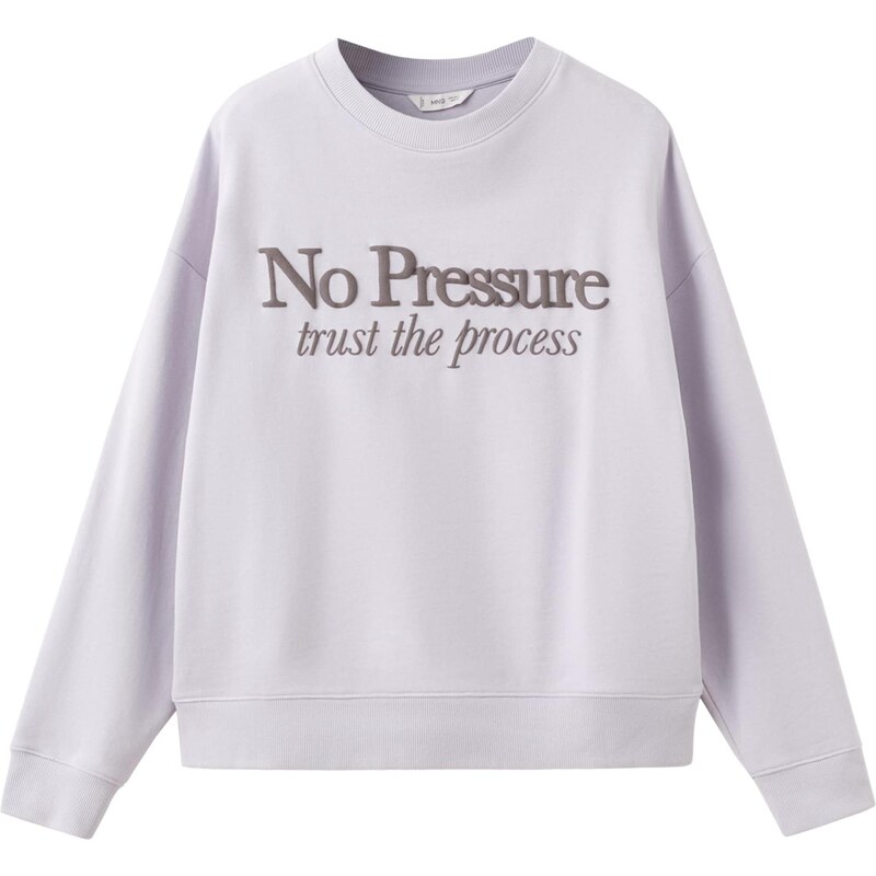 MANGO TEEN Mikina Pressure farby bahna / pastelovo fialová 67632468