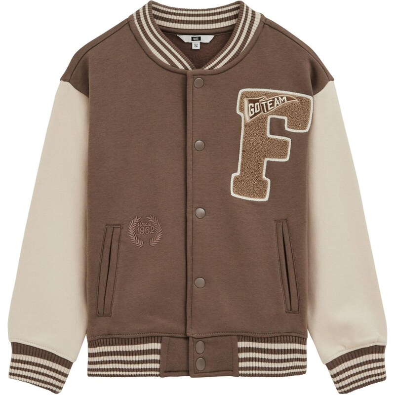 WE Fashion Prechodná bunda krémová / hnedá 67632513