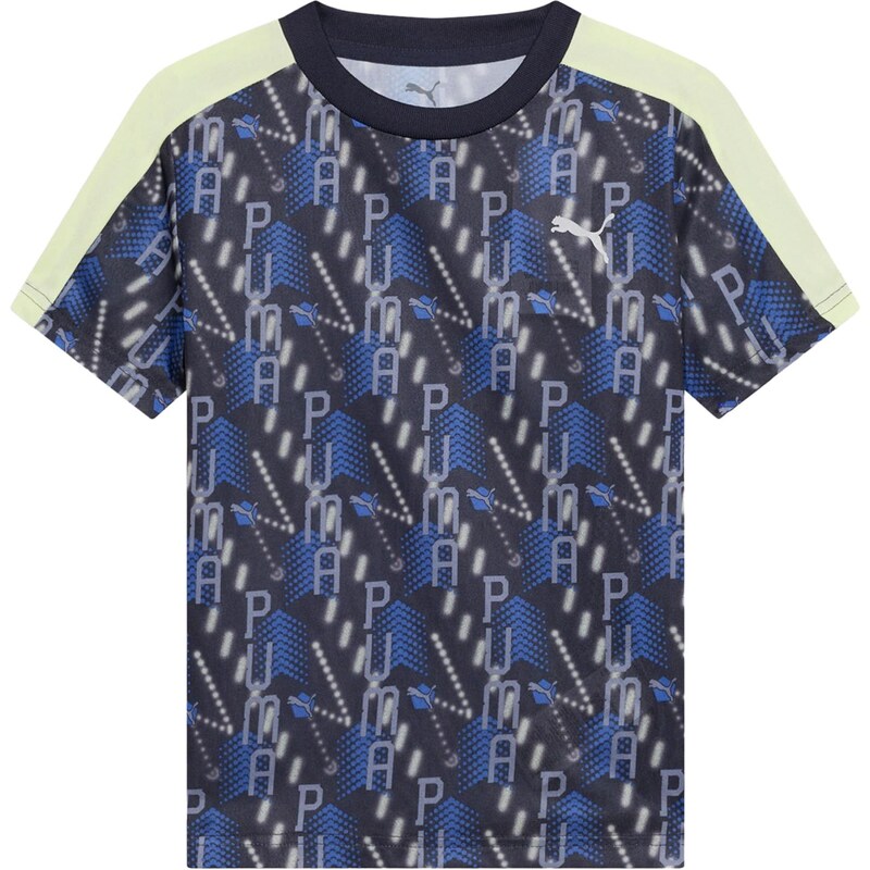 PUMA Funkčné tričko TAD ESS AOP Poly modrosivá / tmavomodrá / sivá / 67632565