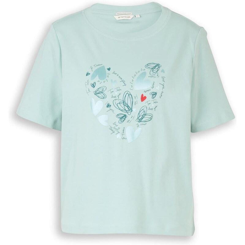 TOM TAILOR Tričko pastelovo modrá / petrolejová / červená 67632594