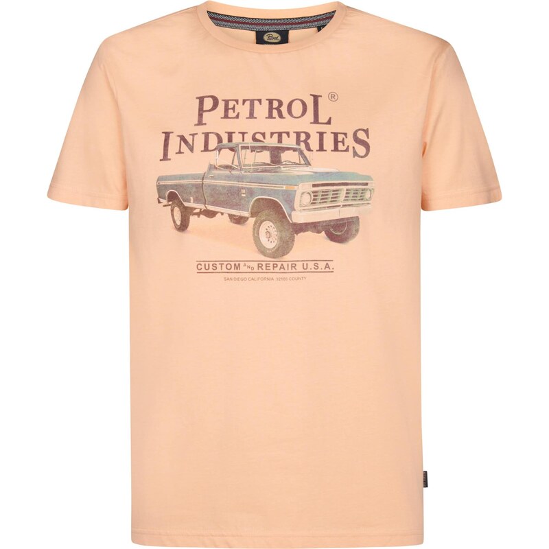 Petrol Industries Tričko modrá / modrozelená / oranžová / čierna 67632596